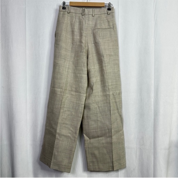 COS Wide Leg Wool Trouser Pant Tan / Gray size 6 US - Picture 3 of 11
